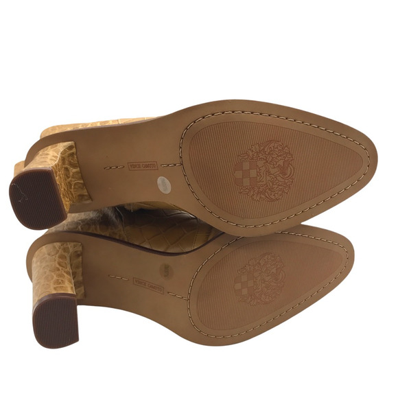 Vince Camuto Womens Palley Over Knee Boots Beige Crocodile Print Leather 7 M New - Picture 2 of 12